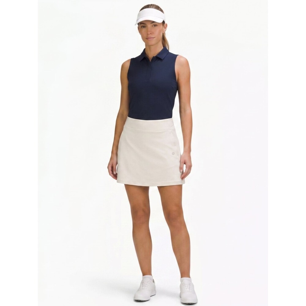 Lululemon Multi-Pocket High Rise Golf Skirt Skort Warpstreme White/Cream 4
